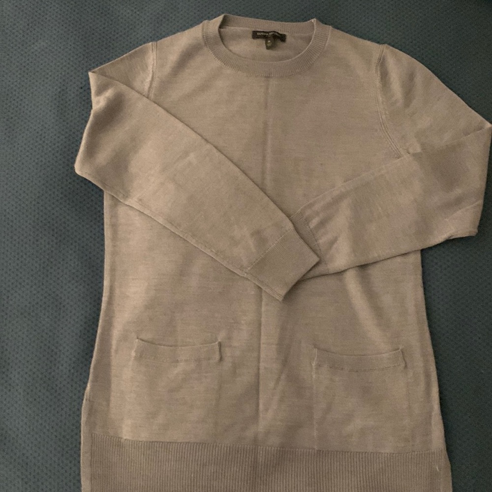Banana republic gray merino wool tunic sweater